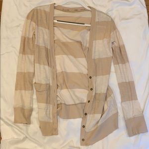 Made well caramel stripe cardigan